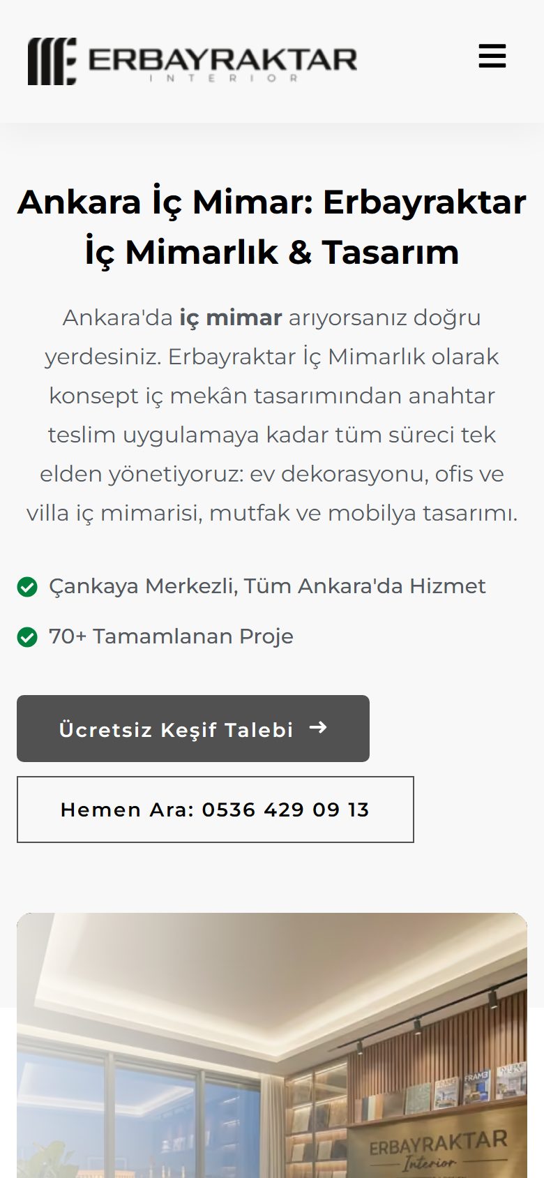 Erbayraktar İç Mimarlık mobil ekran görüntüsü