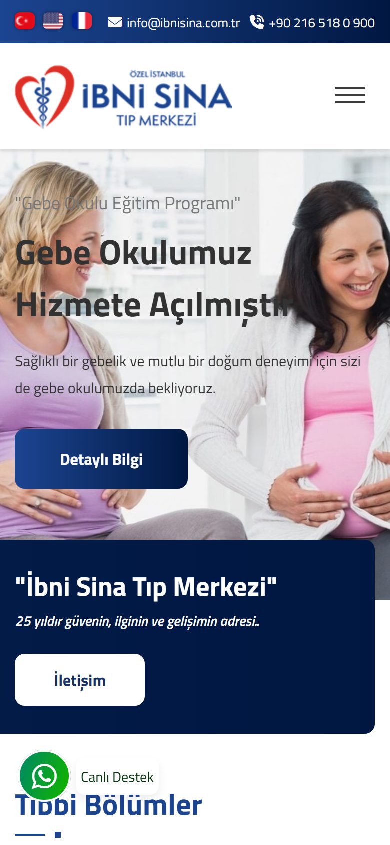 İbni Sina Tıp Merkezi mobil ekran görüntüsü