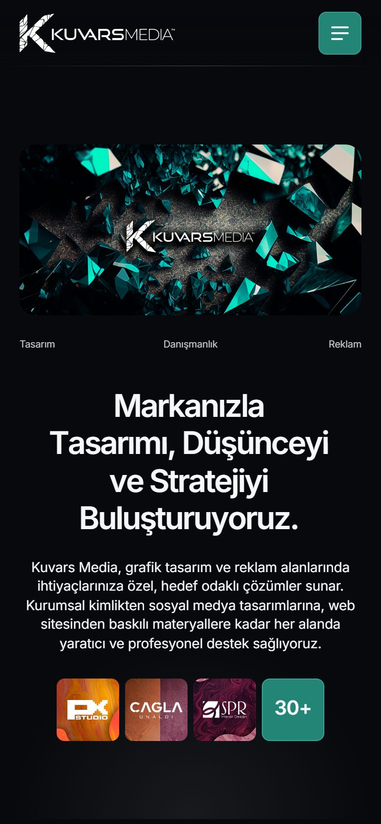 Kuvars Media mobil ekran görüntüsü