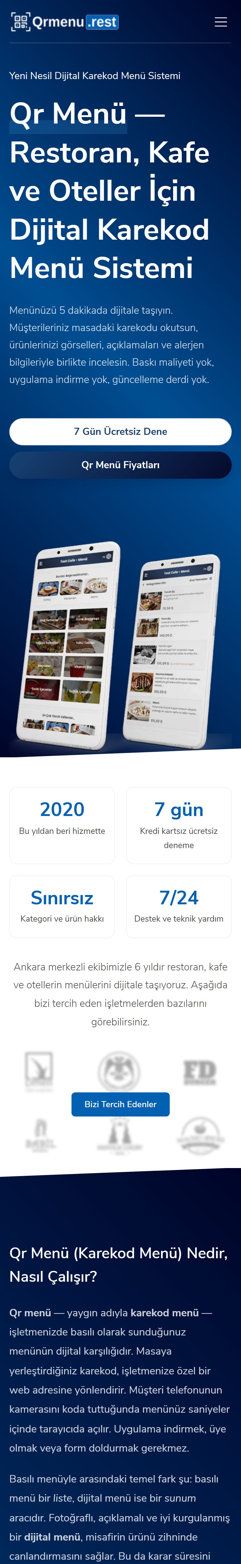 Yeni Nesil Qr Menü mobil ekran görüntüsü
